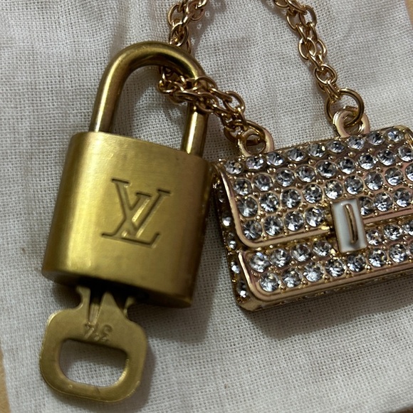 Louis Vuitton Lock and Key #314 Paired With Bag Charm w/ Crystal Accents - Picture 2 of 8